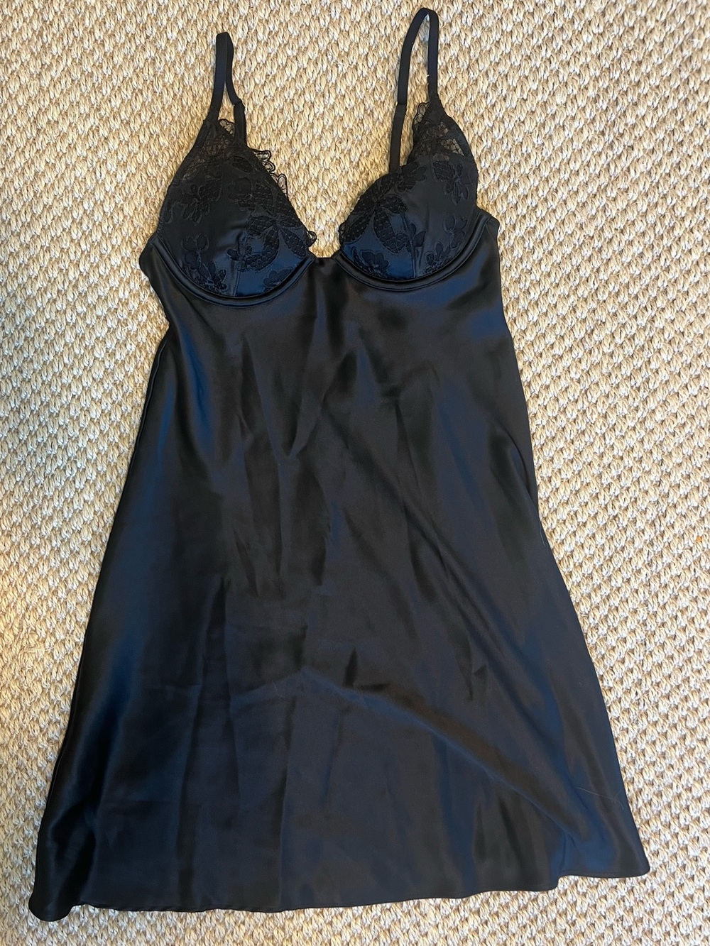 Victoria Secret Black Satin Slip Dress - NightgownWomen Intimates & Sleepwea